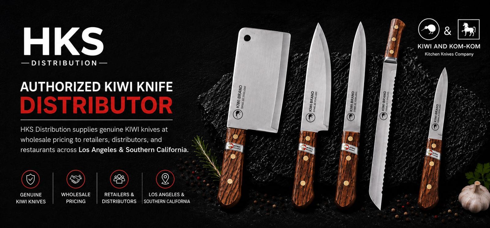 Wholesale KIWI knives banner - HKS Distribution